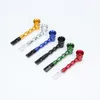 Smoking Pipe Metal bamboo transparent pipe, aluminum alloy bamboo horn, straight portable cigarette holder