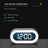 Desk Table Clocks Music LED Digital Alarm Clock Voice Control Night Light Design Desktop Clocks Home Table Decoration Built-in 1200mAh Battery 230414