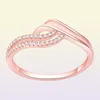 Luxury Diamond Women Ring Cubic Zirconia Fine Quality Rose Gold Filled Elegant Ladies Rings1259750