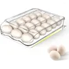 Держатель для яиц для хранения для холодильника Clear Colling Colling Stackable Организаторы для холодильника Контейнер