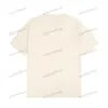 Xinxinbuy Men Designer Tee Tシャツ23SSパリチェストレッドストライプレタープリント半袖コットン女性ブラックアプリコットXS-2xl