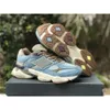 أحذية الأحذية المصنوعة يدويًا Bodega X 9060 Running Shoes Age of Discovery Blue Gray Suede 36-46