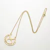 Pendant Necklaces 10PCS WITCH Letter The God Sign Symbol Necklace Stainless Steel Korean Minimalist Cute Hecate Moon Shape Choker Collier