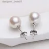 Stud 925 Sterling Silver 6mm/8mm/10mm Freshwater Cultured Pearl Button Ball Stud Earrings For Women As Best Gifts JewerlyL231117