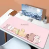 Tapis de souris Repose-poignets Rose Kawaii Tapis de souris Grand tapis de souris imprimé HD Tapis de souris d'ordinateur Tapis de table Patte de chat mignon XXL Tapis de bureau 900 x 400 mm Tapis de souris en caoutchouc YQ231117