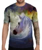 Hommes t-shirts été décontracté coloré cheval T-shirt mâle 3D imprimé hommes femmes mode Cool col rond hauts t-shirts sport