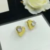 G Fashion Vintage Letter Oorbellen Diamant Zilver 18K Verguld Dames en Meisjes Valentijnsdag Bruiloft Sieraden Geschenken