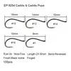 100st Competition Barbless Fly Fishing Hook Bindning Matails Dry Nymph Shirmp Wet Caddis Fly Hook Black Nickle Fishing Fishhooks