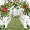 Dekoratif Çiçekler 2 PCS Kırmızı Hyrandana Yapay Düğün Kemeri Kiti Swag Ön Kapı Askı Bahar Yaz İçin Süslemeler
