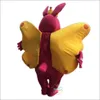 2024 Halloween borboleta coelho dos desenhos animados mascote traje coelhinho da páscoa traje de pelúcia tema fantasia vestido publicidade festa de aniversário traje outfit