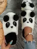 Pantoufles d'hiver Panda Designer femmes chaussons loisirs mignon panda moelleux vivant à la maison pantoufles