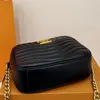 Luxo nova onda listras designer câmera crossbody saco marca francesa moda velha flor feminina caixa bolsa de ombro alta qualidade couro genuíno caro senhoras bolsa