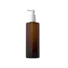 Le stockage met en bouteille la bouteille de shampooing de lotion de pompe à huile brune du plastique 500ml d'ANIMAL FAMILIER de luxe