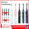 Toothbrush Ultrasonic Electric Toothbrush Sonic USB Rechargeable Metal Teeth Brush IPX7 Waterproof Adults Teeth Whitening Clean Sensitive 1 Q231117