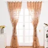 Rideau Burnout Rideau Rideaux Big Flower Chinois 3D Fenêtre Cortinas Sheer Para Salon Tulles Seulement 1pc