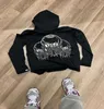 Sweats à capuche pour hommes Sweatshirts 2023 nouveau automne rue goth crâne empreinte digitale mince sweat y2k américain hip-hop lâche style punk couple sweat à capuche T231117