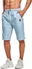 Cotton Men's Shorts Summer Casual Classic Drawstring Summer Beach Shorts with Elastic Waist And Pockets M-5XL