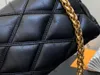 12a Ayna Kalite Tasarımcıları 15cm Pico Git 14 Çanta Mini Luxurys Çanta Kadınlar Kapitetli Flap Çantası Gerçek Deri Kuzular Siyah Çanta Crossbody Omuz Zincir Kutusu Çantası
