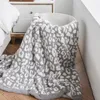 Одеяла леопардовый принт одеяла мягкое вязаное полотенце крышке, бросает фланелевую флиновую кровать для домашнего украшения