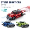 Auto elettrica RC 1 20 Rc Telecomando da corsa con fumo leggero Spray elettrico Drift Toys per ragazzo 231117