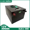 Batterie Li-ion 12V, 300ah, avec 100a, 150a, 200a, au Lithium polymère, parfaite pour le système solaire de bateau électrique, stockage d'énergie, camping-car