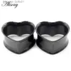 Stud Alisouy 2pcs 8mm-30mm 316L en acier inoxydable amour coeur oreille tunnels bouchons extenseur civière jauges boucles d'oreilles corps piercing bijouxl231117