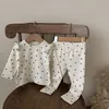Pyjamas Milancel Baby Pyjama kostym Hjärttryck Girls Sleepwear Born Sleeping Set 231117