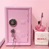 W&G Ins Safe Box Pink Decorative Savings Piggy Bank Metal Iron Mini Dormitory Storage Cabinet Money Kawaii 210914207O