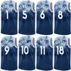 Bedrukt herenbasketbal voor kinderen City Naz Reid Jersey 11 Kyle Anderson 1 Anthony Edwards 5 Rudy Gobert 27 Karl-Anthony Towns 32 Statement Zwart WIT Marineblauw Groen Team