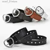 Belts Children Faux Leather Belt Kids Cute Peach Heart Buckle Belts For Girls Solid Waistband Heart Eyelet Grommet Waist BeltL231117