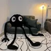 Pillow Cool Black Coal Long Leg Plush Cartoon Home Chair Sofa Decorativos Bedroom Kids Men Women Party Play Gift