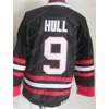 Männer Retro Hockey''nHl'' 30 Ed Belfour Jersey Vintage Classic 19 Jonathan Toews 3 Pierre Pilote 9 Bobby Hull 8 Bill Mosienko Team Schwarz Rot Weiß