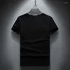 メンズTシャツ2023レーザースパンコン半袖TシャツメンズサマーズルースラージサイズTシャツアンダーシャツウェアS-7XLドロップ