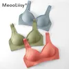 BRAS MEOOLIISY女性のためのシームレスなブラジャーパッド付き押し下が