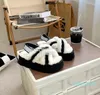 Pantofole da donna australiane calde Stivali da neve Pantofole incrociate con suola spessa stampa leopardo multicolor per interni ed esterni