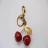 Keychain Cherry Style Red Color Chapstick Wrap Lipstick Cover Team Lipbalm Cozybag Parts Mode mode