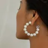 Dangle Earrings Fashion Large Round Pearl For Women Top Quality Famous Designer Jewelry Model Party Trend