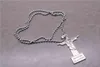 Pendant Necklaces Fashion Brazilian Jesus Cross Necklace. Rose Beaded Rosary Long Chain. Necklace