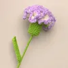 Fleurs décoratives Oeillet tricoté à la main Crochet fait à la main Fleur tricotée finie Mariage Saint Valentin Fête des mères Fête des enseignants