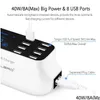 Cell Phone Chargers 8 Port Wall Usb Hub Charger Adapter 8A Mtiple For Mobile Led Desktop Charging Station Base Eu Us Uk Plug Drop Deli Dhnml