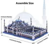 Quebra-cabeças Microworld 3D Metal Puzzle Blue Mosque Building Modelo DIY 3D Corte a laser Jigsaw Brinquedos para Presente Adulto 231116