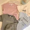 Ess designer abbigliamento per bambini set magliette per ragazzi tute pantaloncini casual lettera ragazze magliette per bambini pantaloni t-shirt per bambini top a manica corta giovani vestiti per bambini