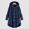 Cappotto da donna in misto lana autunno inverno Cappotto da donna caldo orsacchiotto Plus Giacca in lana di velluto Cappotto in peluche femminile Giacca con cappuccio Cappotti in pile tinta unita 231116