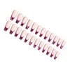 False Nails 1/2/3 Length Coffin Fake Nail Glossy Fashionable Classic Scratch Resistant Press-on Fingernails Manicure Stickers Women Girls