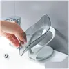 Porte-savons Boîte à savon à ventouse créative pour salle de bain, support de douche avec Drain, Portable en forme de feuille, porte-linge de toilette, plateau goutte Dhu08