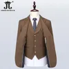 Męskie garnitury Blazers S-5xl kamizelki kurtki Pants Klasyczne pasiaste biznesowe odzież roboczą sukienka ślubna Korean Slim Fit Suit 3-RECET Zestaw PROM TUXEDO 231117