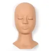 False wimpers Siliconen training mannequin hoofd verwijderbare oogleden voor het enten van wimperverlenging Beginner make -up praktijk dummy model