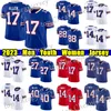 Maillot de football # 17 Josh Allen # 14 Stefon Diggs Dawson Knox Ed Oliver Tre'Davious White Von Miller Gabe Davis Matt Milano Dalton Kincaid Maillots Greg Rousseau