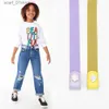 Belts Children's Lazy Belt New Fashion Cartoon DIY Plaid Elastic Canvas Belts for Kids Versatile Invisible Seamless Jeans WaistbandL231117