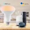 Wifi smart glödlampa led glödlampa röst fjärrkontroll rgb färgglad variabel ton ljus kall och varm graffiti intelligens, 4 pack per parti